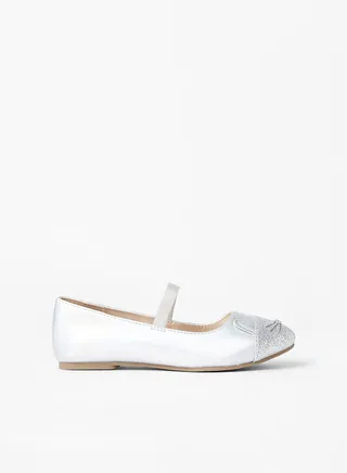 Baby Girls Graphic Ballerinas Silver 