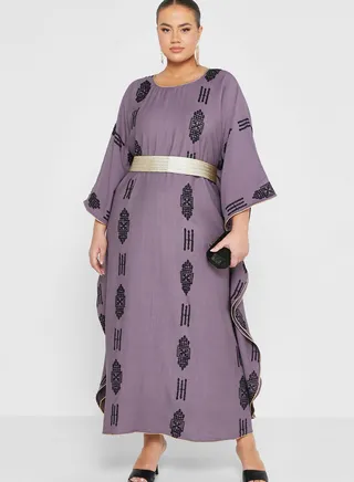 Cape Sleeve Belted Jalabiya 