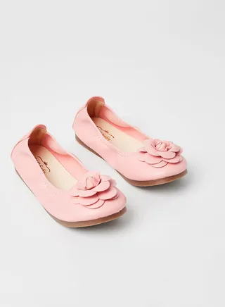 Stretchable Floral Detail Ballerina Pink 