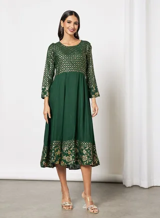 Elegant Printed Jalabiya 