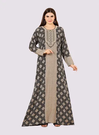 Sara Floral - Diamond Print Jalabiya 