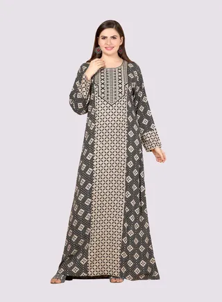 Sara Diamond Print Jalabiya 