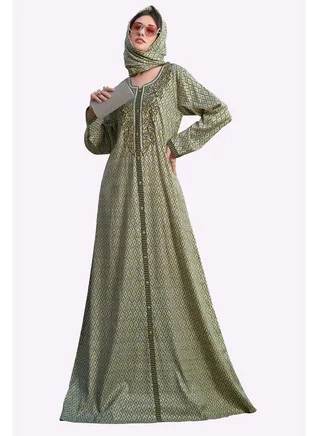 Sara Ikat Printed Jalabiya 
