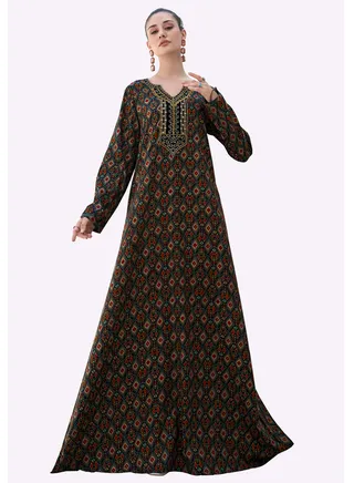 Sara Patola Printed Jalabiya 