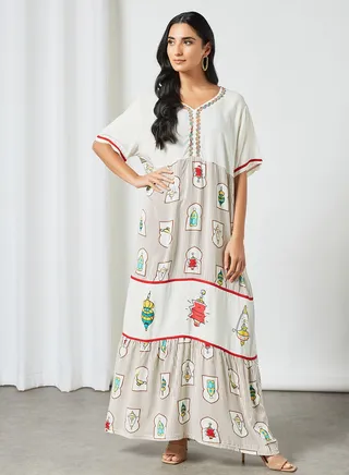 Classic Modest Jalabiya Multicolour 