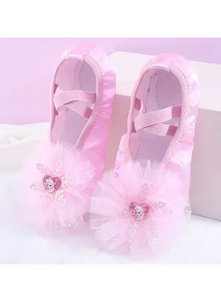 Girls Soft Sole Dance Shoes For Ballet Pink 