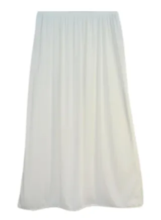 Skirt Soft , Durable and Cold inner Nylon with Elasticized Waistband and Small Lace Women Off White 