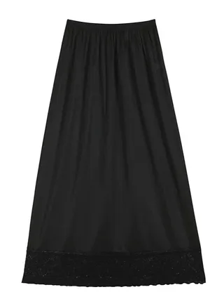 Full Length Soft Inner Skirt Black 