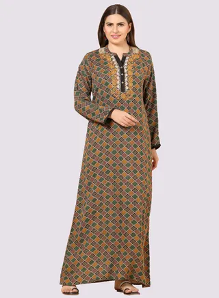 Sara Collage Print Jalabiya 