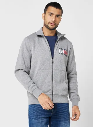 Logo Zip Through Sweatshirt