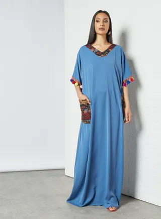 Pocket style Jalabiya Blue 