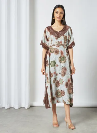 Printed Jalabiya Multicolour 