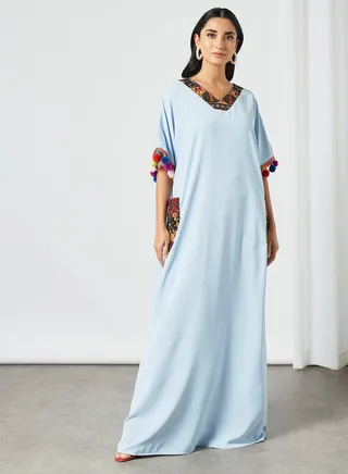 Classic Modest Jalabiya Blue 