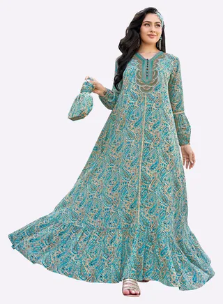 Sara Paisley Abstract Jalabiya 