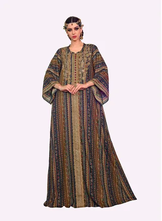 Sara Tribal Print Jalabiya 