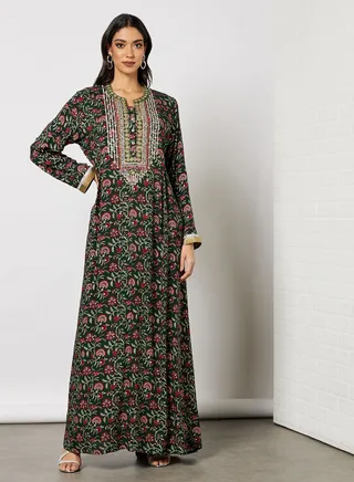 Sara Floral Print Jalabiya 