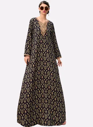 Sara Jacobean Printed Jalabiya 