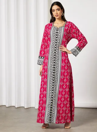 Sara Polka Dot - Heart Print Jalabiya 