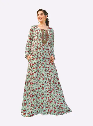 Sara Floral Abstract Jalabiya 