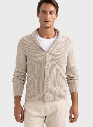 Shawl Collar Knitted Cardigan 