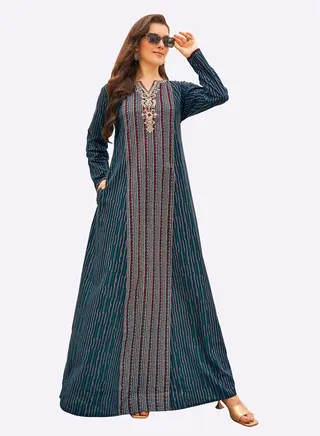 Sara Linear Illusion Jalabiya 
