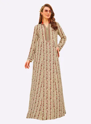 Sara Stripe Rose Jalabiya 