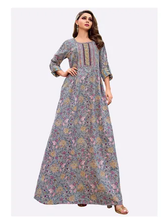 Sara Floral Printed Jalabiya 