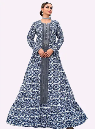 Sara Floral Block Printed Jalabiya 
