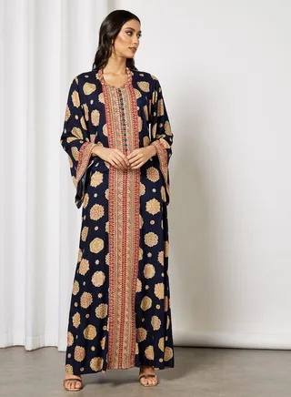 Sara Medallion Print Jalabiya 