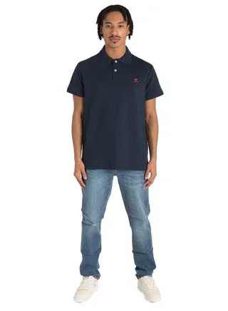 Basic Polo With Contrast Logo 