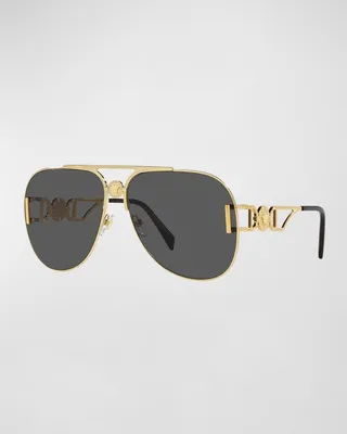 Medusa Metal & Plastic Aviator Sunglasses