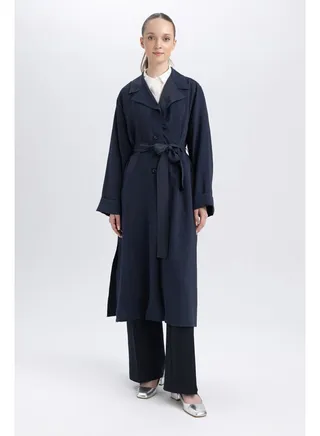 Woman Relax Fit Woven Long Sleeve Tunic 