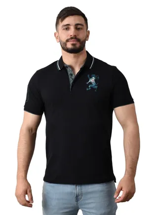 Men's Lion Polo - Black 