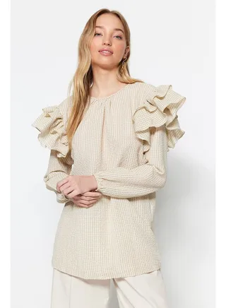 Woman Modest Tunic Beige 