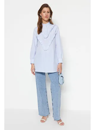 Woman Modest Tunic Blue 
