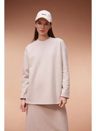 Woman Regular Fit Bike Neck Knitted Long Sleeve Tunic 