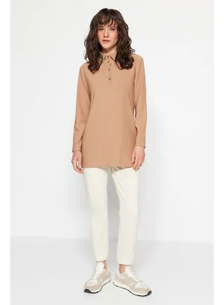 Woman Modest Tunic Brown 