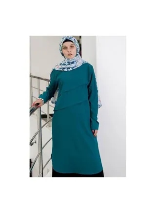 Casual Plain Basic Maxi Tunic Green 