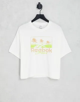Reebok graphic tee in white