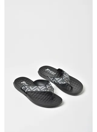 Regular Slip-On Flip Flops Black/Grey 