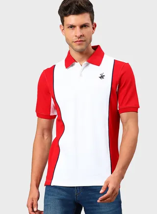 Logo Color Block Polo