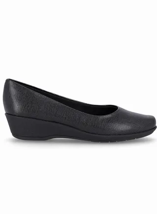 Piccadilly Leather Flight Attendant Business Flats Shoes 