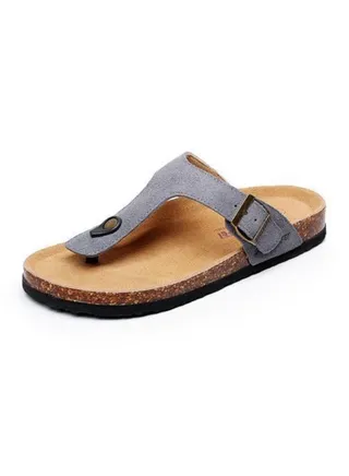 Unisex Super Soft Heel Cork Men Women Flip Flop Sandals Slipper Rup Art 