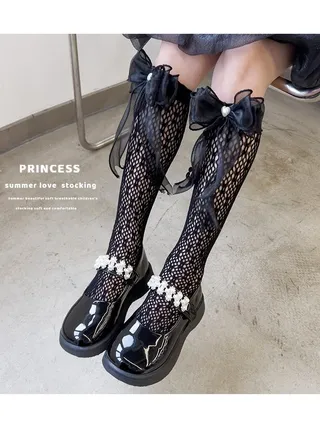 Lolita Style Stockings for Girls Thin Cool Summer Stockings 