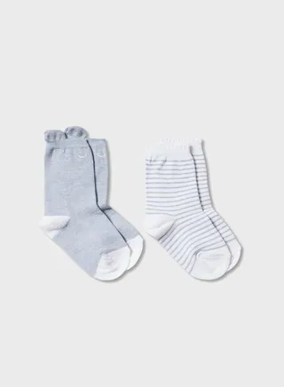 Infant 2 Pack Assorted Crew Socks 