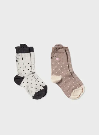 Infant 2 Pack Assorted Crew Socks 