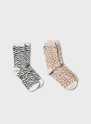 Kids 2 Pack Assorted Crew Socks 