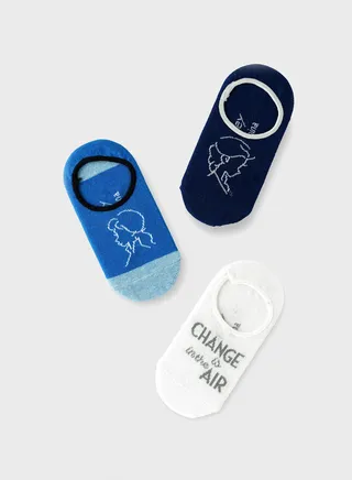 Kids 3 Pack Frozen No Show Socks 