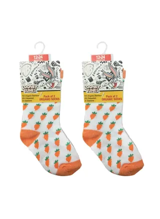 Warner Bros Bug Bunny Sock, Printed, 12-24 Months, Set Of 4 