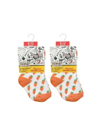 Warner Bros Bug Bunny Sock, Printed, 6 - 12 Months, Set Of 4 